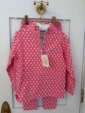 NEW with tags! The Beaufort Bonnet Company Pink Daisy Print Half-Zip Pullover